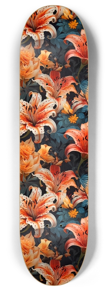 Tiger Lilies 8 Inch Skateboard Deck