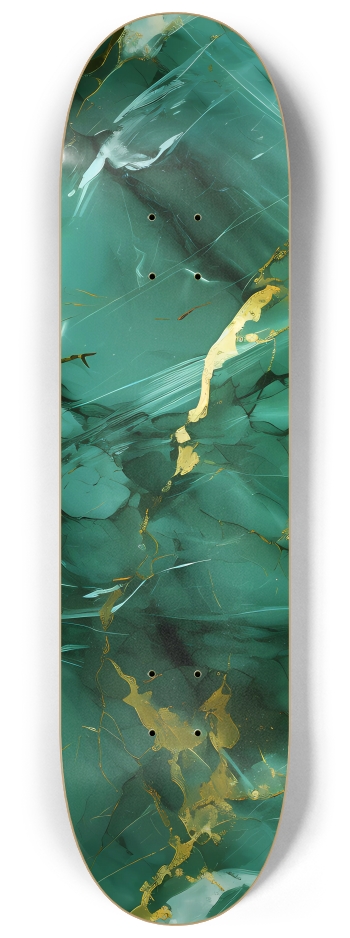 Light Green Marble 8-1/4 Skateboard Deck