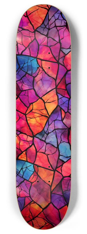 Stained Glass Sunset 8 Inch Skateboard Deck