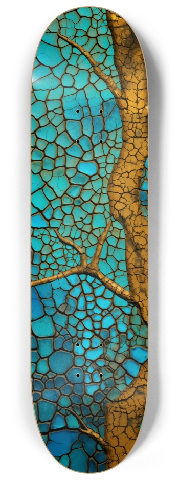 Turquoise Dreams 8-1/4 Skateboard Deck