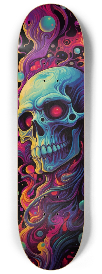 Flaming Skull 8-1/4 Skateboard Deck