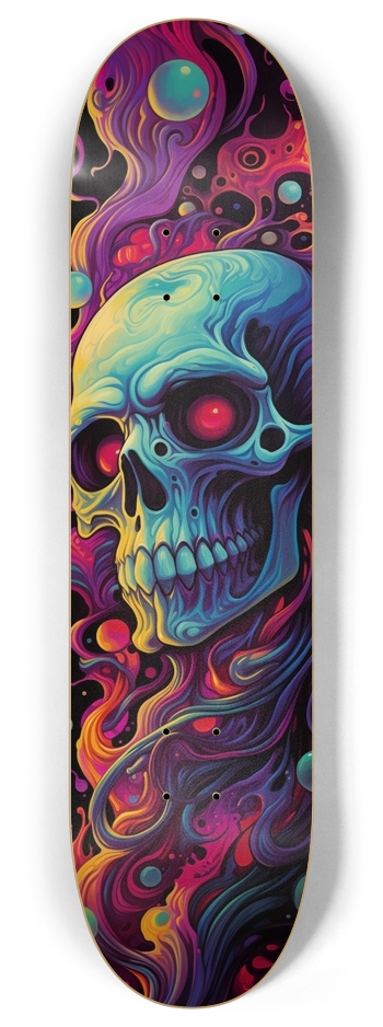 Flaming Skull 8 Inch Skateboard Deck