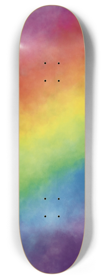 Rainbow Clouds 8 Inch Skateboard Deck