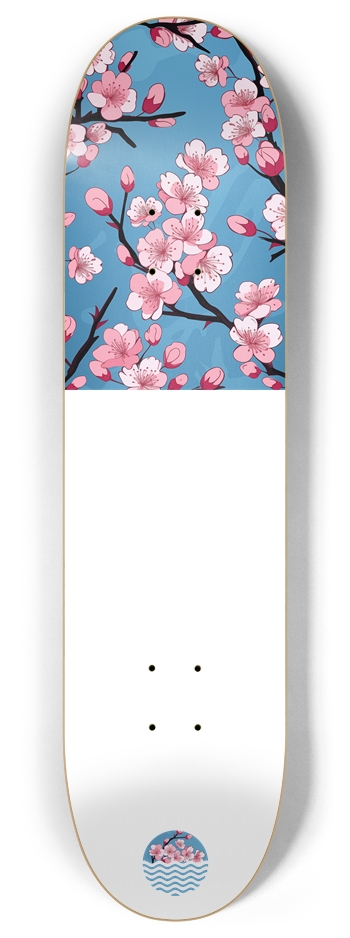 Cherry Blossoms 8 Inch Skateboard Deck