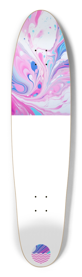 Cotton Candy Longboard Shape