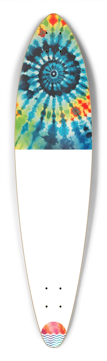 Tie Dye Pintail Longboard