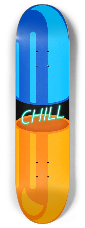 Chill Pill 8 Inch Skateboard Deck