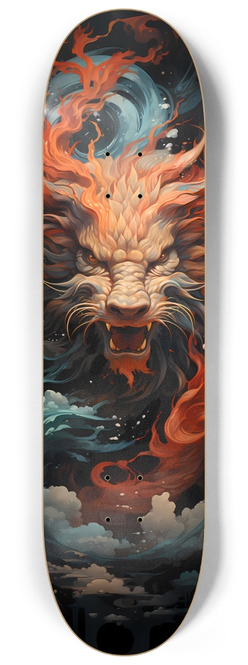 Chinese Fire Dragon 2 8-1/4 Skateboard Deck