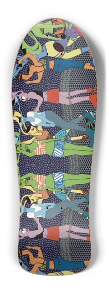 Galactic Glide: Celestial Skaters Old School Shape