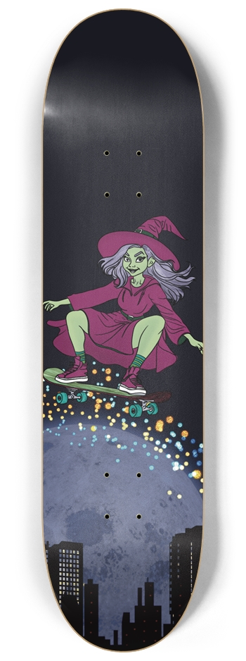 Midnight Magic: Witch's Moon Ride 8-1/4 Skateboard Deck