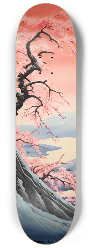 Cherry Blossom Mountains 8-1/4 Skateboard Deck