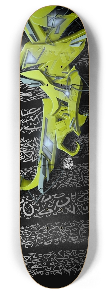 DINO letter study 8 Inch Skateboard Deck