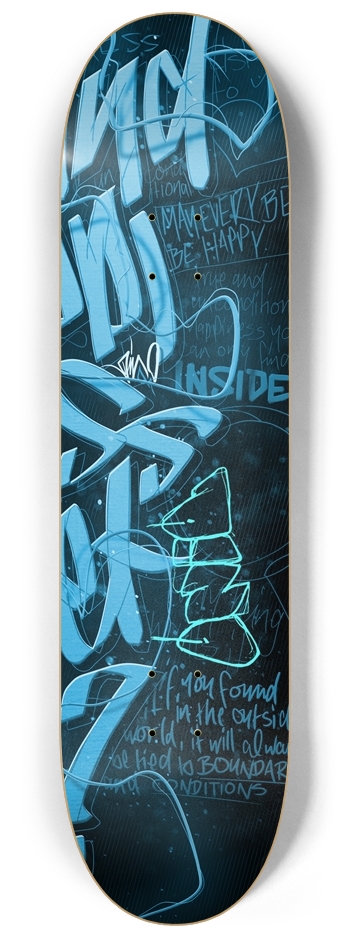 found happines yet in blue 8-1/4 Skateboard Deck