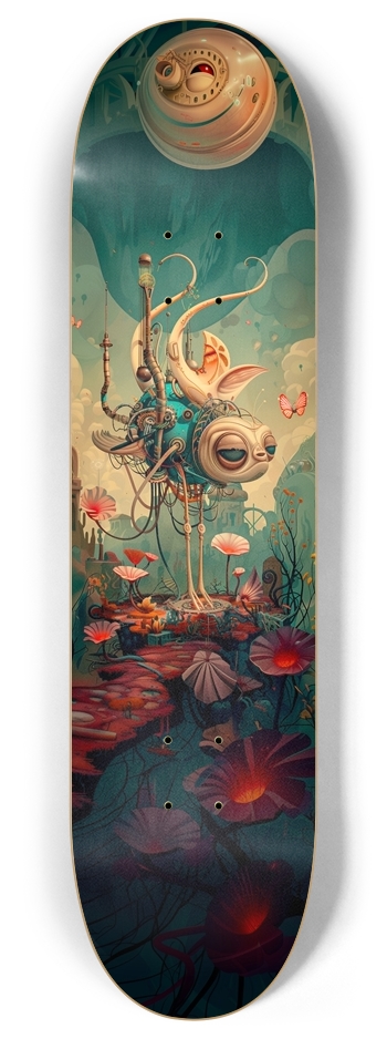 Robot animal in wonderland 8 Inch Skateboard Deck