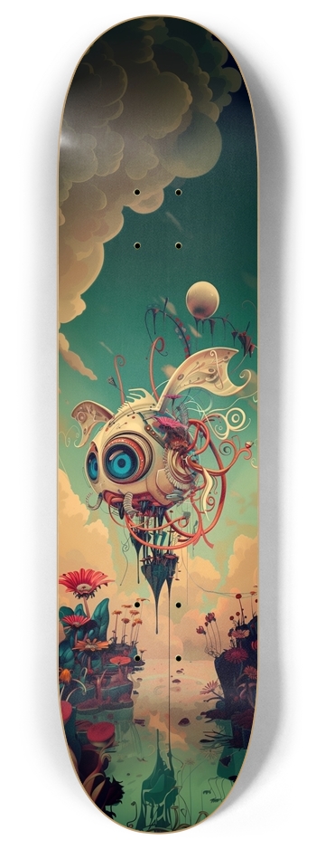 Robot bird 8 Inch Skateboard Deck