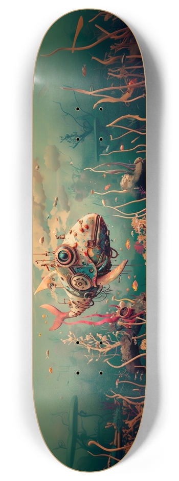 Mecanic whale 8 Inch Skateboard Deck