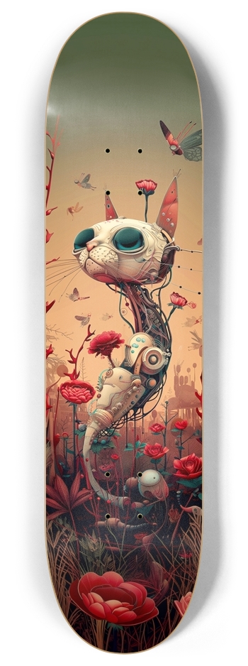 Robot space cat 8 Inch Skateboard Deck