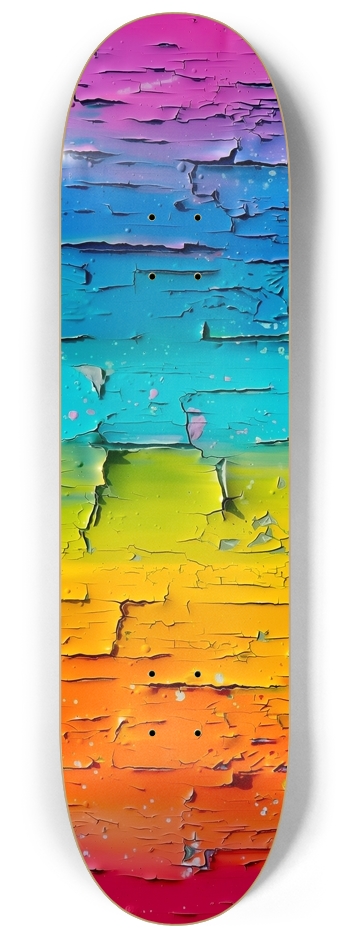 Used rainbow paint 8-1/4 Skateboard Deck