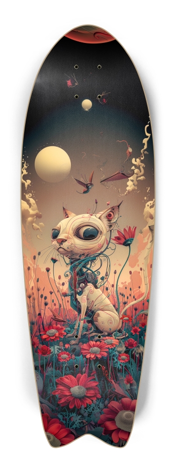 Bloomy space robot cat