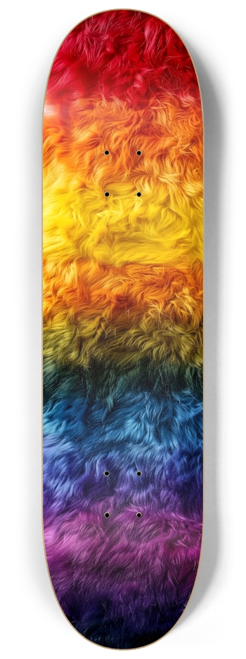 Rainbow plush 8-1/4 Skateboard Deck