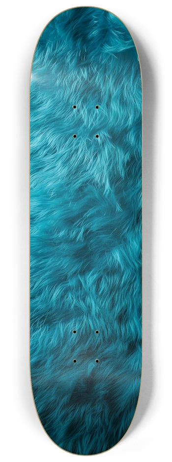 Blue fure plush 8-1/4 Skateboard Deck