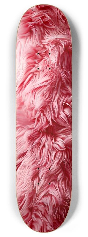 Pink fure plush 8 Inch Skateboard Deck
