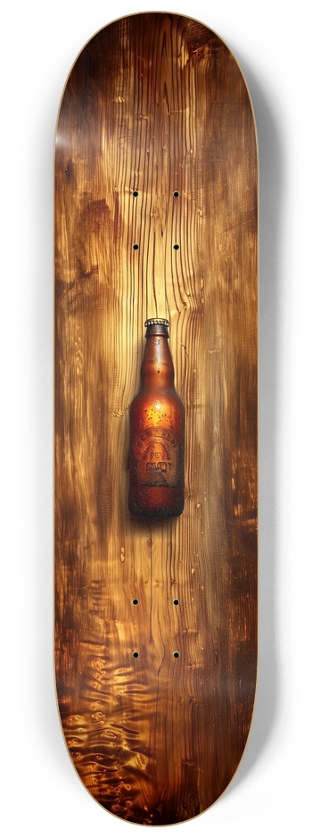 Vintage beer bottle on wood 8-1/4 Skateboard Deck