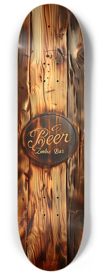 Vintage beer label on wood 8-1/4 Skateboard Deck