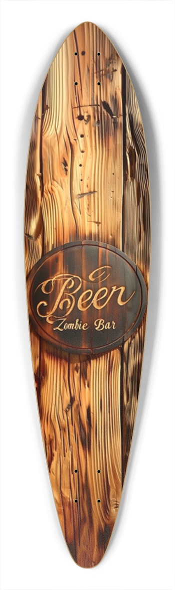 Vintage beer label on wood