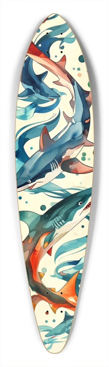 Sharks Pintail Longboard