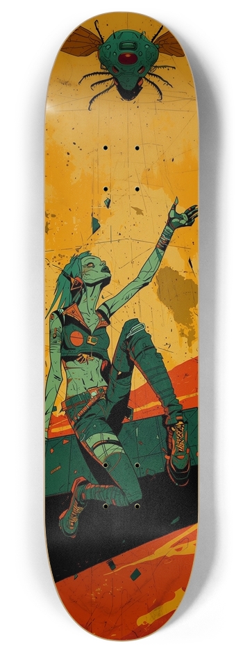 Cyberpunk girl art 8 Inch Skateboard Deck