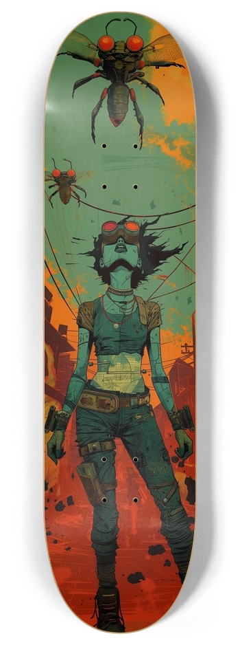 Flying robot attack 8 Inch Skateboard Deck