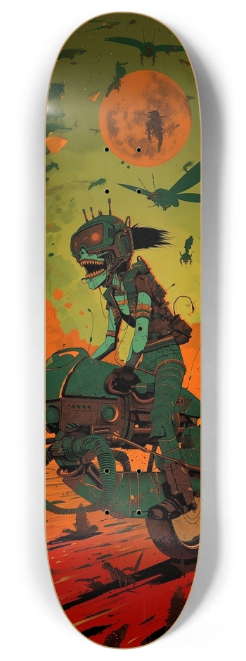 Monster punk girl art 8 Inch Skateboard Deck
