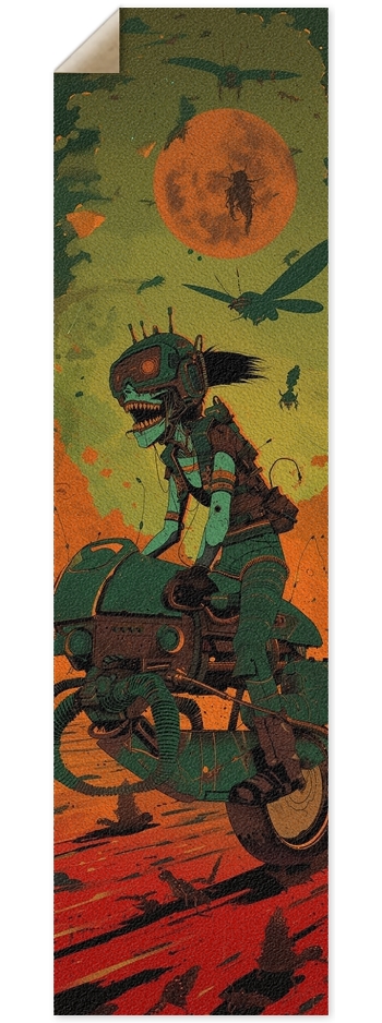 Monster punk girl art 9 x 33 Inch Griptape
