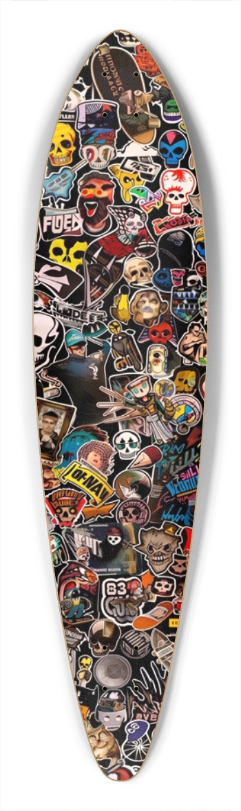 Punk skull stickers pattern