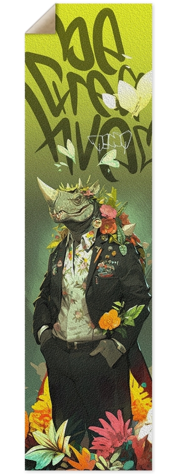 Rhinosaurs yellow. (be creative) 9 x 33 Inch Griptape