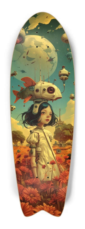 Anime cyber girl illustration