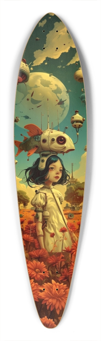 Anime cyber girl illustration