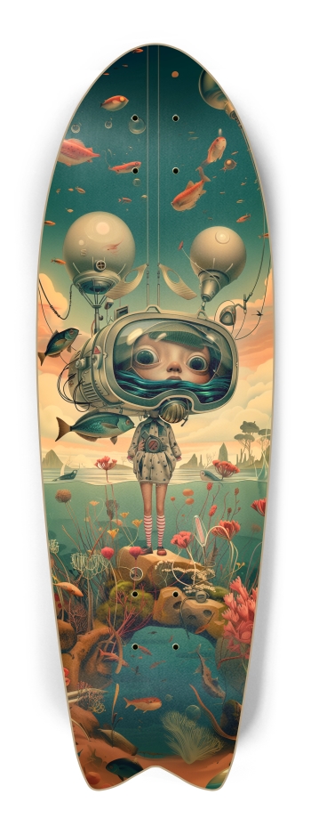 Bubble kid in space art