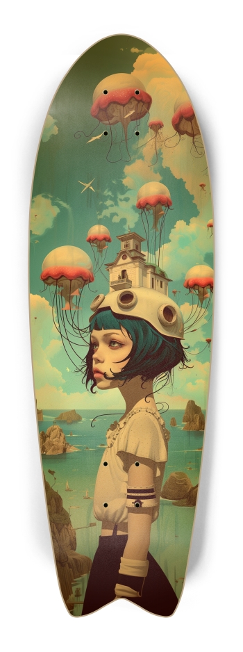 Anime cyber girl illustration