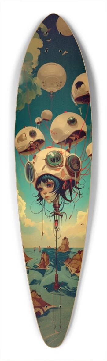 Cyborg head girl art illustration