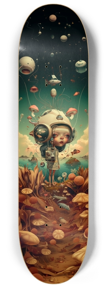Bubble kid art illustration 8-1/4 Skateboard Deck