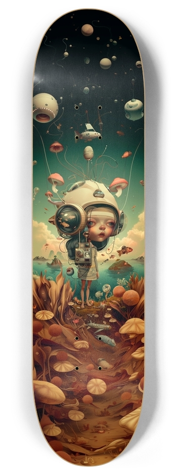 Bubble kid art illustration 8 Inch Skateboard Deck