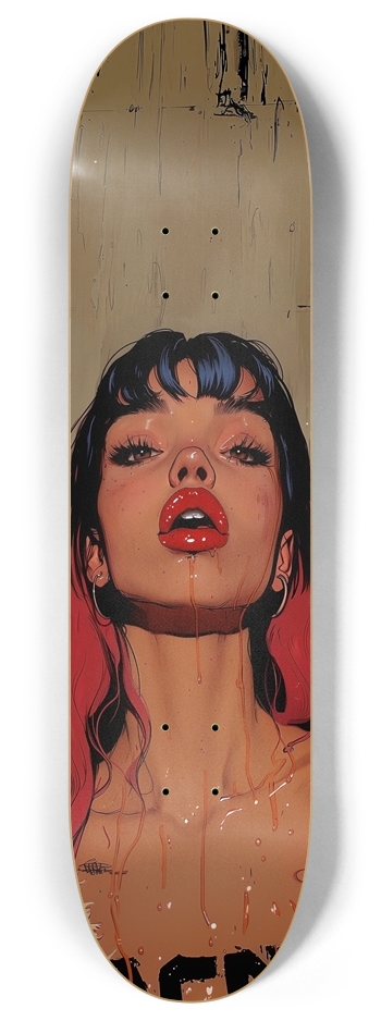 Sexy rock comic girl skateboard 8 Inch Skateboard Deck