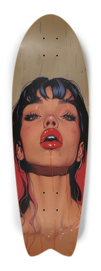 Sexy rock comic girl skateboard