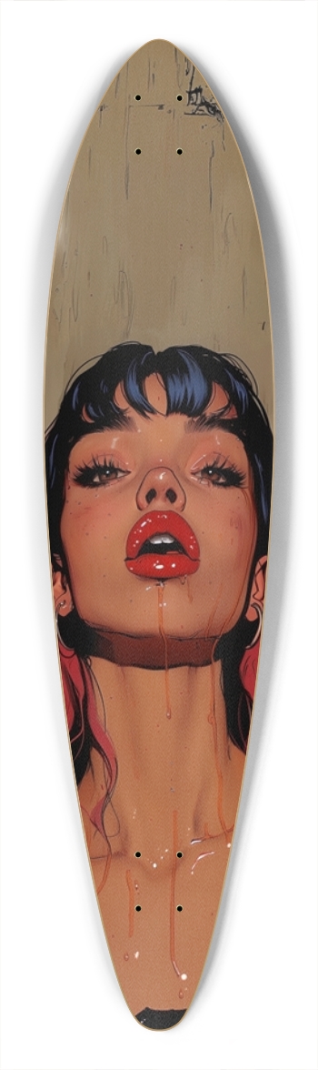 Sexy rock comic girl skateboard