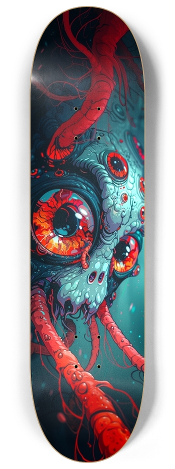 Alien octopus Monster 8-1/4 Skateboard Deck