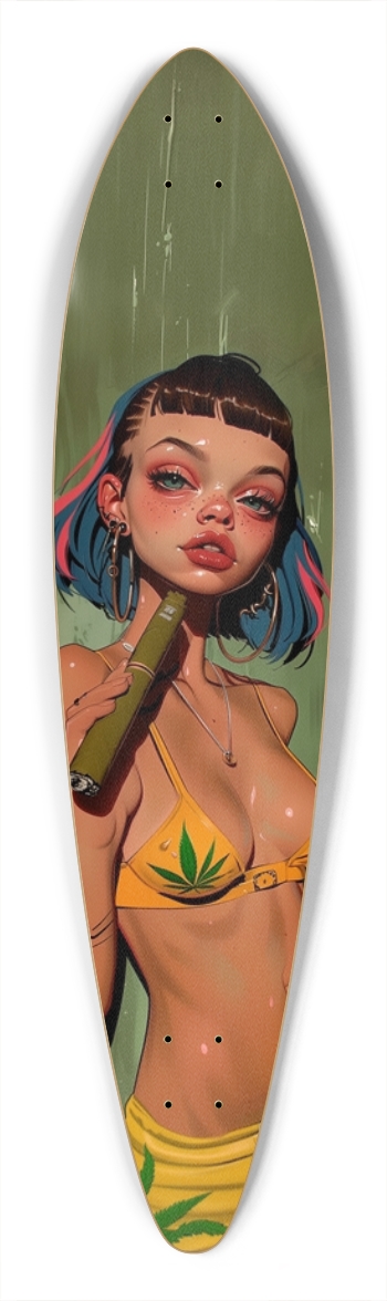 Stoned bikini weed girl