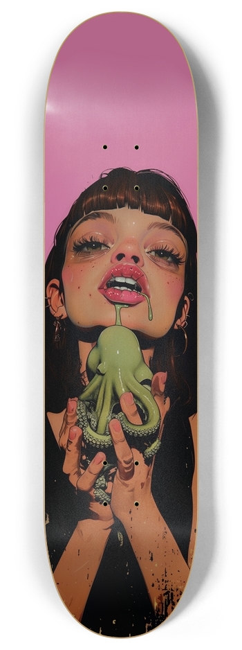 Jelly candy octopus rocky girl 8 Inch Skateboard Deck