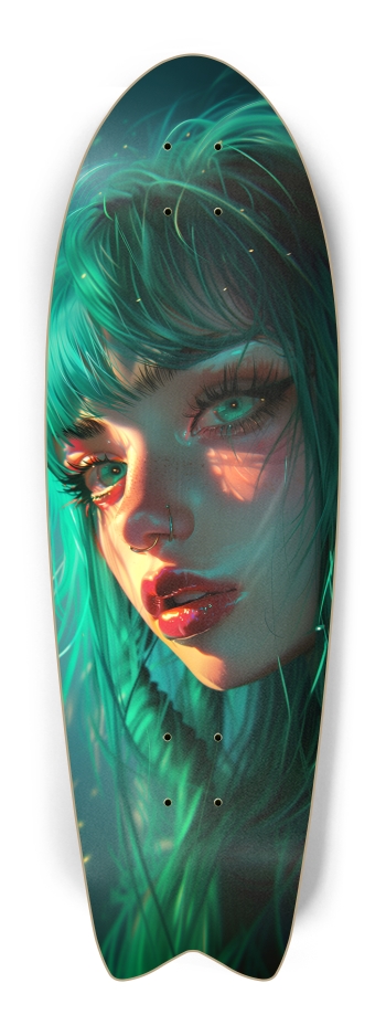 Anime cyber girl art Fish Tail